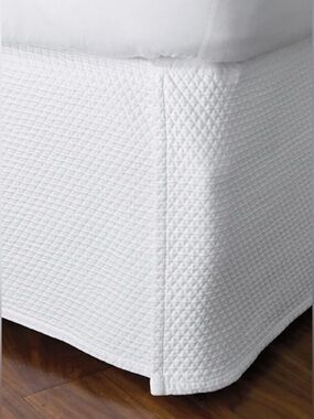 The Company Store Madelyn Egyptian Cotton Matelassé 14 in. Drop Bed Skirt White